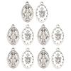 10 Pcs Saint Benedict Medal Necklace for Protection Jewelry Fátima Mary's Apparition Double Sided Christian Gift Decorat