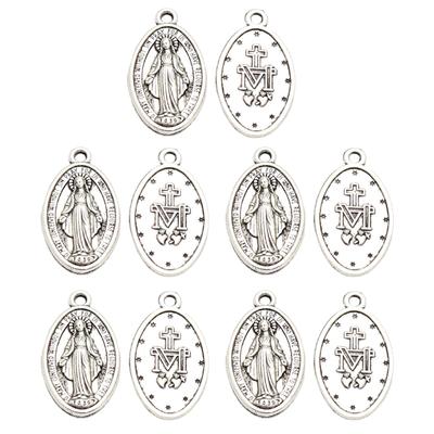 10 Pezzi Collana Medaglia di San Benedetto per Protezione Gioielli Apparizione di Maria di Fátima Double Sided Regalo Cristiano Decorat