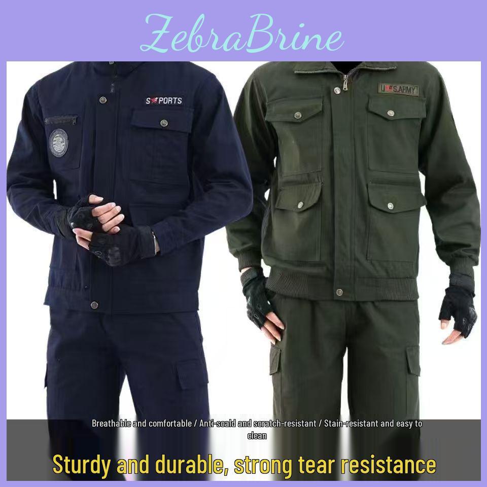 Mens Spring Workwear Autumn Set Antiscald Wear Dirt Resistant For Welding Auto Repair And Construction