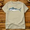 Atlantic Mackerel Handdrawn Fish Art T Shirt Beach Fashion Tshirts 100 Cotton Round Neck Oversized Tees Aesthetic Tshirt