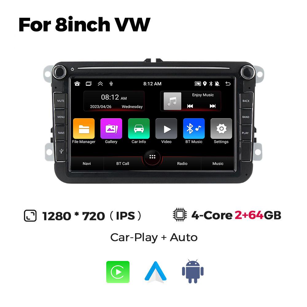 Android Car Radio for Volkswagen Golf 5 6 Polo Passat B6 B7 CC Skoda Jetta Universal Multimedia Wireless for Carplay Auto Screen