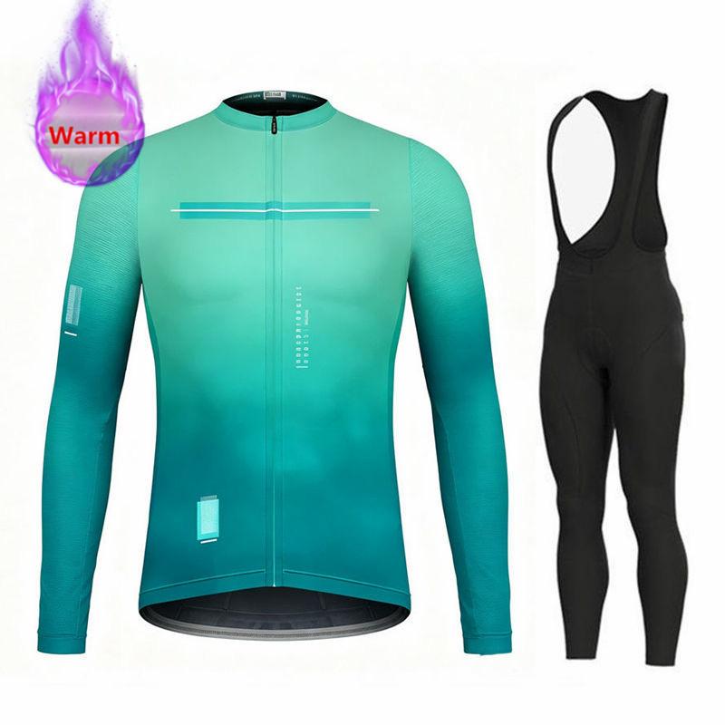 Pro Team Winter Thermal Fleece Cycling Clothing Men's Jersey Suit Warm Bicycle Bike Clothes MTB Maílllot Ciclismo Hombre