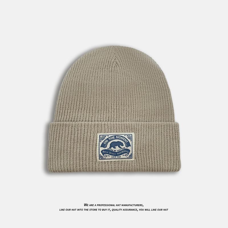 Gestrickte Mützen für Männer im Winter Modische und vielseitige Wollmützen für Herbst und Winter Warme Melonenmützen Kalte Mützen für Frauen