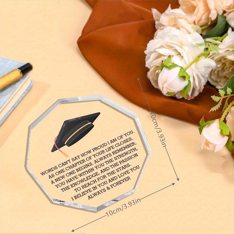 Graduation Gifts - Academic Decoration with Graduation Cap, Inspirational Keepsake for College, High School, Middle School - No Electricity Needed -