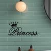 Elegant Princess Slogan Removable PVC Wall Sticker for Living Room or Bedroom