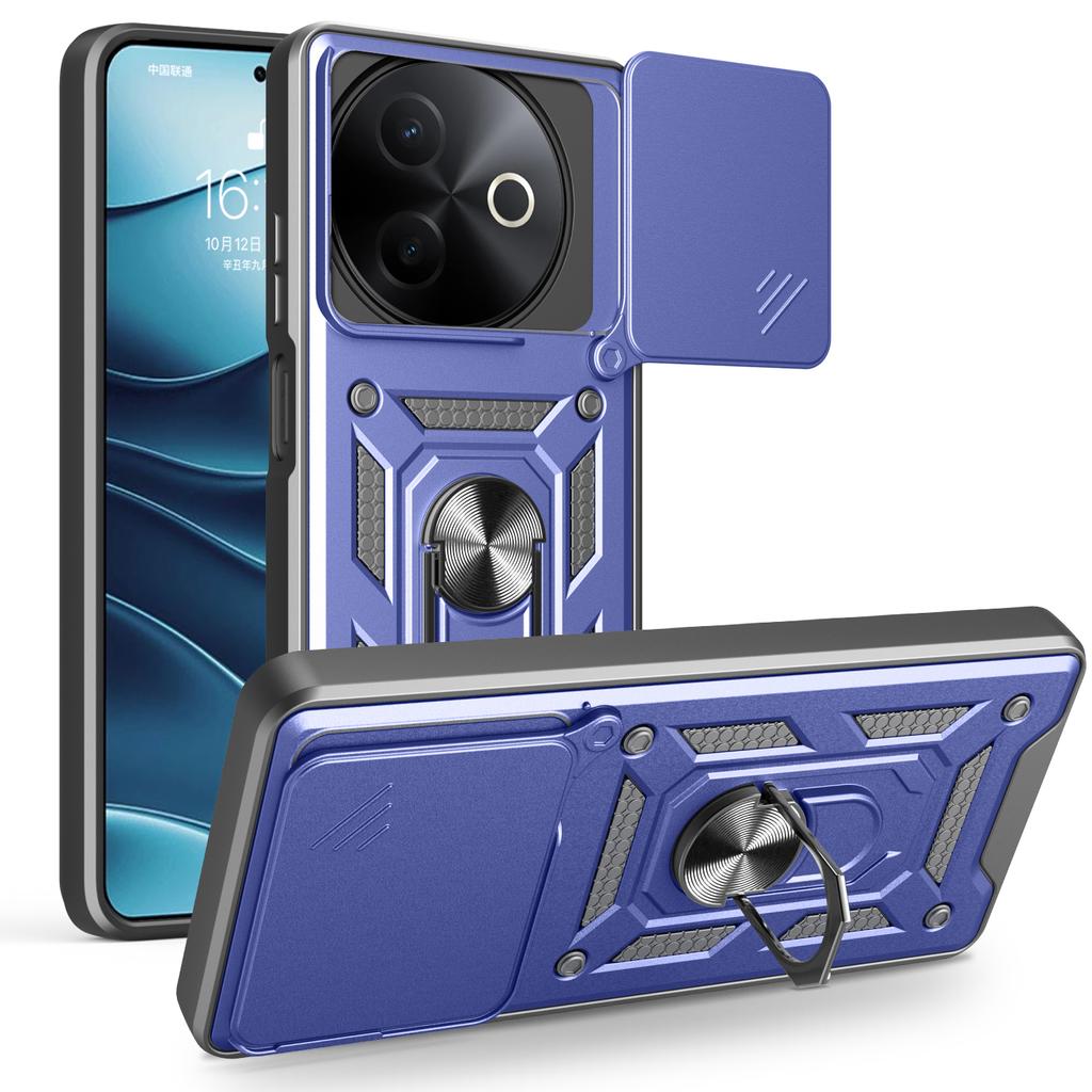 Funda for VIVO Y39 5G Case Slide Camera Lens Ring Stand Holder Shockproof Phone Cover for VIVO Y39 5G Capa