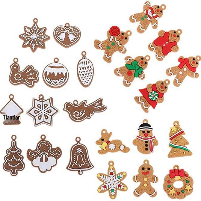Multi-piece Gingerbread Men Christmas Ornaments: Free Combination for Tree, Fireplace, Home & Party Decor