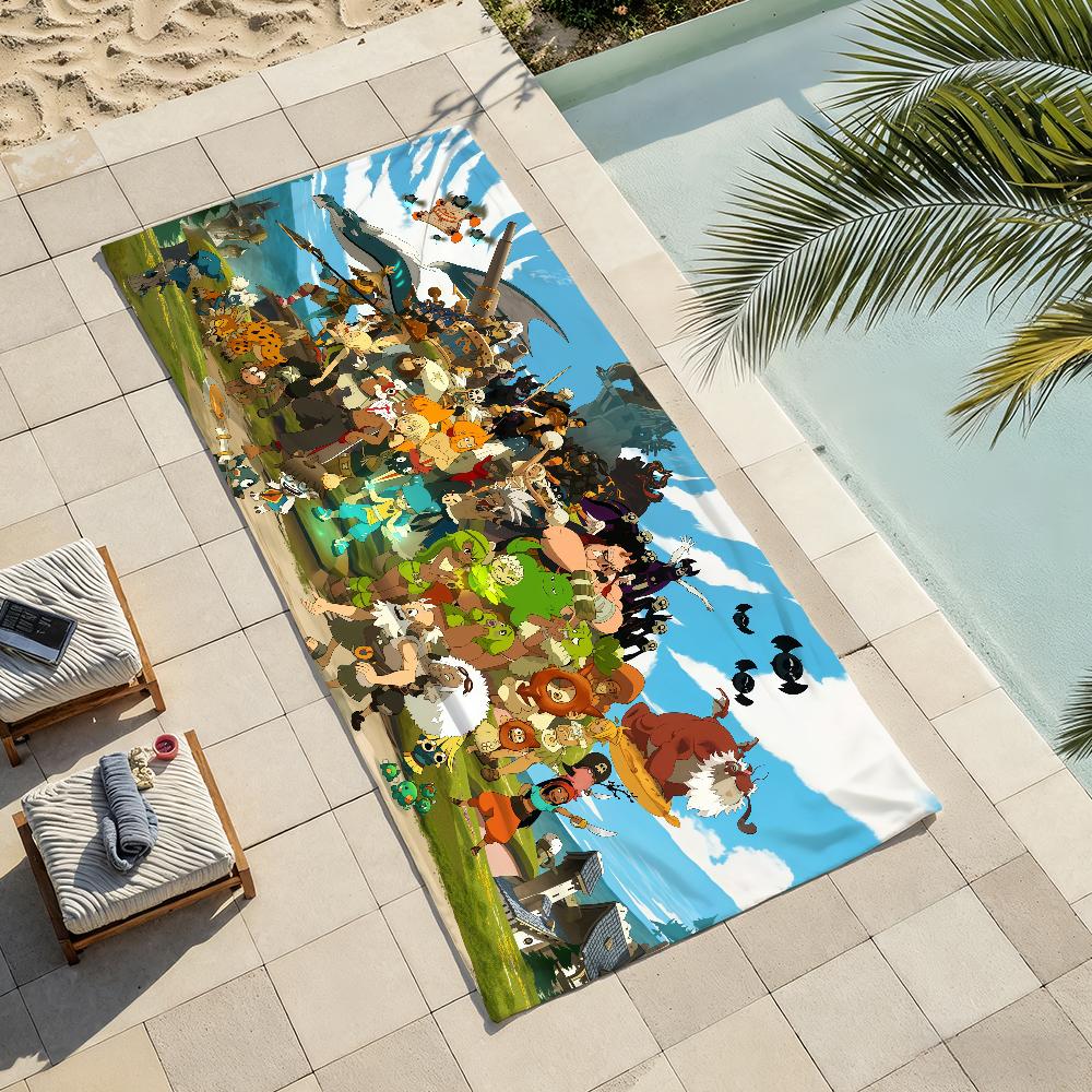 Spiel D-Dofus-S Handtuch Weich Leicht Anti-Sand Großes Strandhandtuch Schnelltrocknend Bad Sport Familie