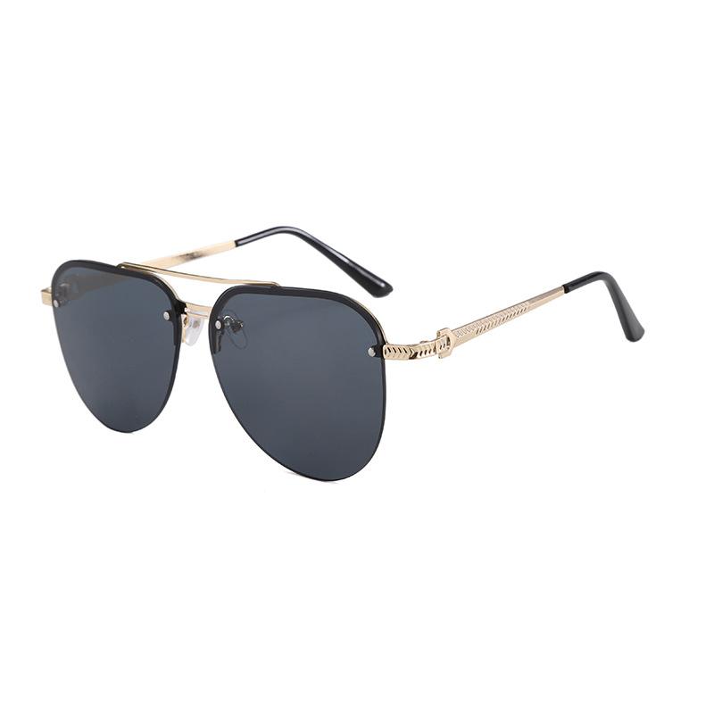 JYL TS Semi-rimless Sunglasses Pilot Style UV Protection Driving Unisex 9258 A-2814 испанские небесно-голубой