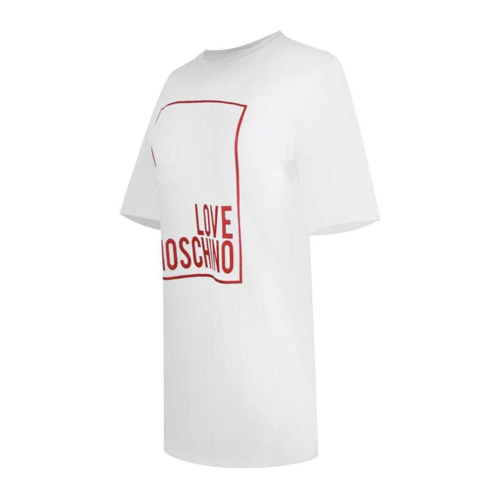 Love Moschino Damen Oversized T-Shirt Kleid mit Box Logo