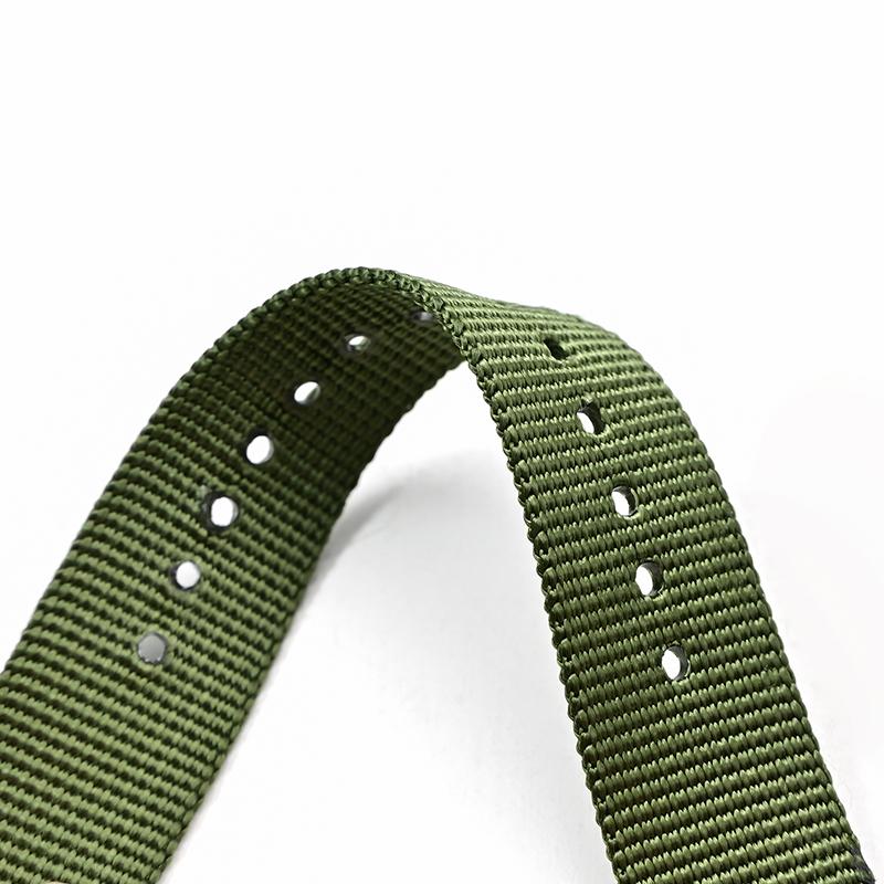 Nylon Watch Strap Replacement Strap with Silver Stainless Steel Buckle for Men's Watch 20mm/22mm/24mm Watch Bands