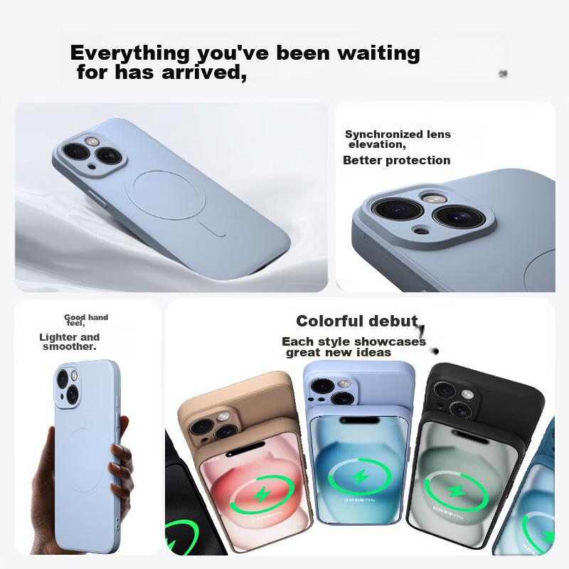 IPhone 15 Plus Case, Apple 15 Plus Protective Cover, Skin-Friendly Cloud-Feel Silicone Magnetic Full-Cover Soft Case, Royal Blue