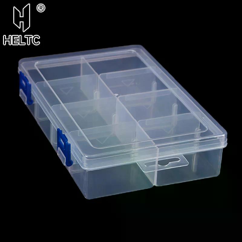 Multifunctional Tool Case 20*13.5*4.5cm Large 8 Grids Plastic Storage Box Screw Electronic Component Transparent Organizer