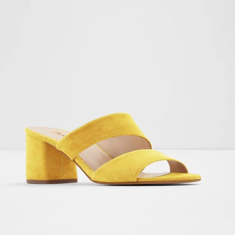 

Летние женские туфли-лодочки, модные сексуальные босоножки с квадратным носком и толстым каблуком, туфли на высоком каблуке, свадебные туфли для вечеринок, женские тапочки для девочек, большие размеры 42 жёлтый