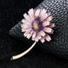 Sonne Wolke Rosa Mehrschichtige Gänseblümchenblüte Brosche - Elegante Blumige Corsage Damen Pin