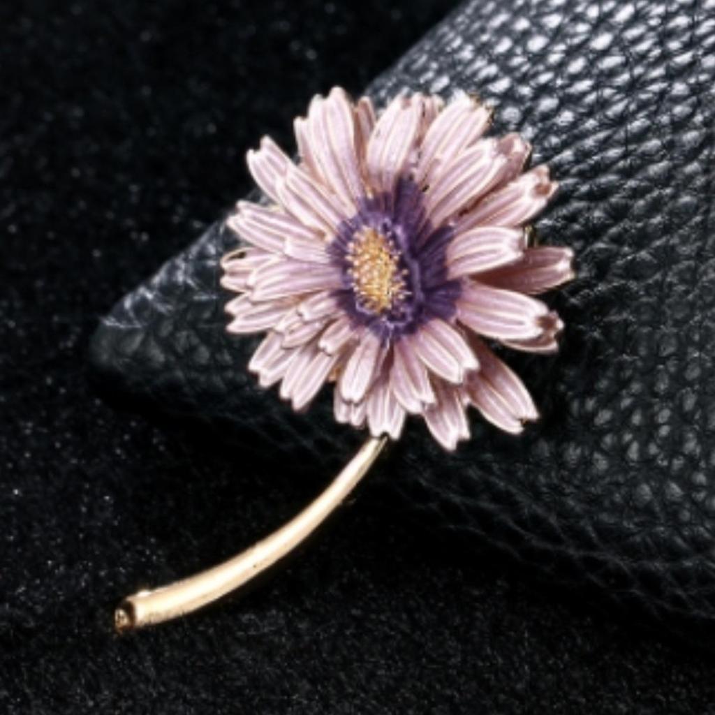 Sonne Wolke Rosa Mehrschichtige Gänseblümchenblüte Brosche - Elegante Blumige Corsage Damen Pin