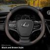 two-tone Leather Steering Wheel Cover Anti-Slip For Lexus IS ES RX NX GX ES300h ES350h RX RX350 RX500h NX350h NX450 Accessories