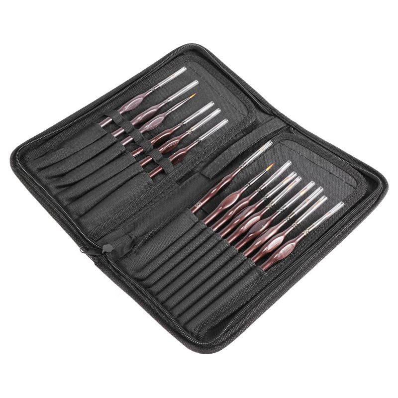 C-Convenient-Detail Paint Brush Set,15Pcs Miniature Painting Brushes Kit,Professional Mini Fine Paint Brushes Set