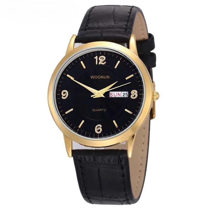 Hodinky Modern Watch Mens Watches Top Brand Luxury Date Day Quartz Watches Ultra Thin Men Watches Leather reloj de hombre