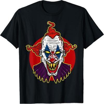 Terrifying Scary Evil Killer Clown - Gift for Halloween T-Shirt