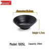 Commercial Japanese Style Black Melamine Noodle Bowl