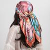 Satin Silk Square Scarf Women High Quality Shawl Flower Neckerchief Ladies Headband Hair Bands Print Foulard Hijab Wraps Bandana