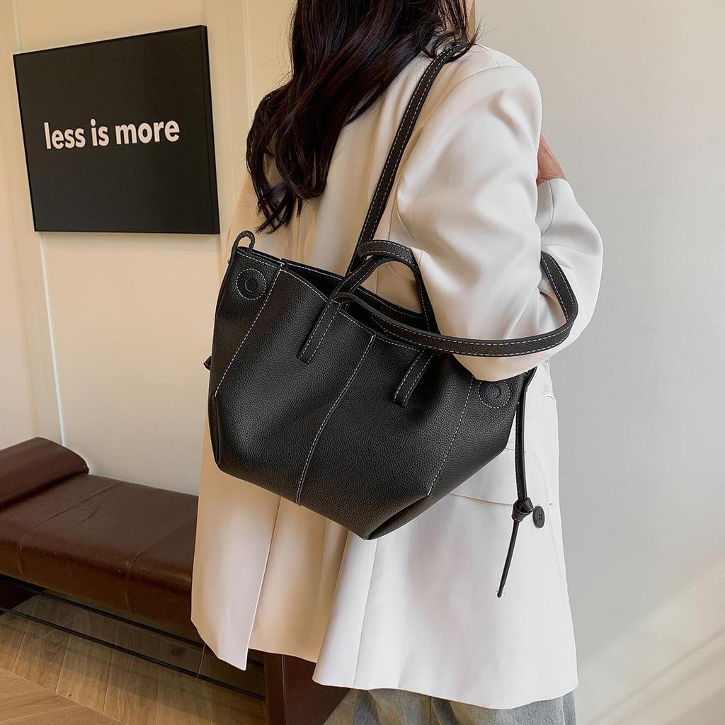 Geantă de mână nișă cu aripi, tendință coreeană 2025 pentru femei – Geantă tote de mare capacitate