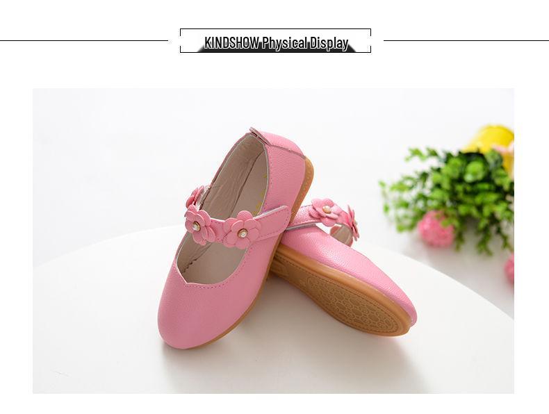 Kids' Leather Princess Shoes - Sizes 3-6: White & Black