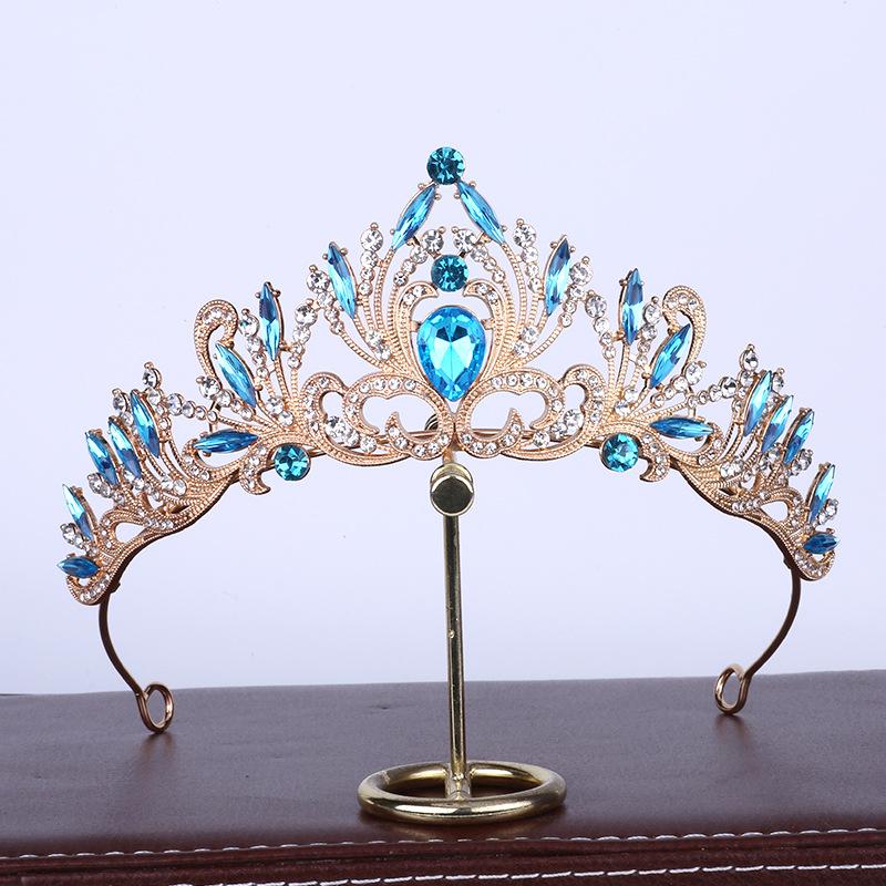 Braut Kopfbedeckungen Luxuriöse neue Krone Hochzeitskleid Barock Geburtstag Krone Haarschmuck