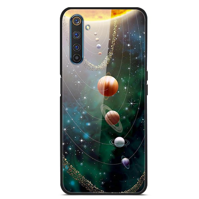 Para OPPO Realme 6 pro Fundas Vidrio Templado Cubierta Trasera del Teléfono para Realme 6pro Fundas con Parachoques de Silicona coque en Realme6 6S 6 s 6i