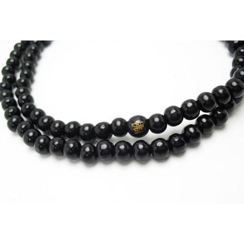 RISACCA Buddhist Handheld Orin, Ebony, 108-Bead Prayer Beads, Storage Bag / Equinox, Grave Visit, Pilgrimage, Purification, Extendable Bell (Handheld