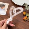 Shaped Heart Trendy Hair Claw Clip In Floral Acrylic For Stylish Hair Updos
