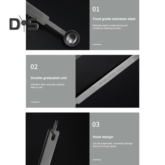 1Pc/1 Set Multiple Sizes Coffee Spoon Corrosion Resistant Useful Stainless Steel Milk Powder Spoon