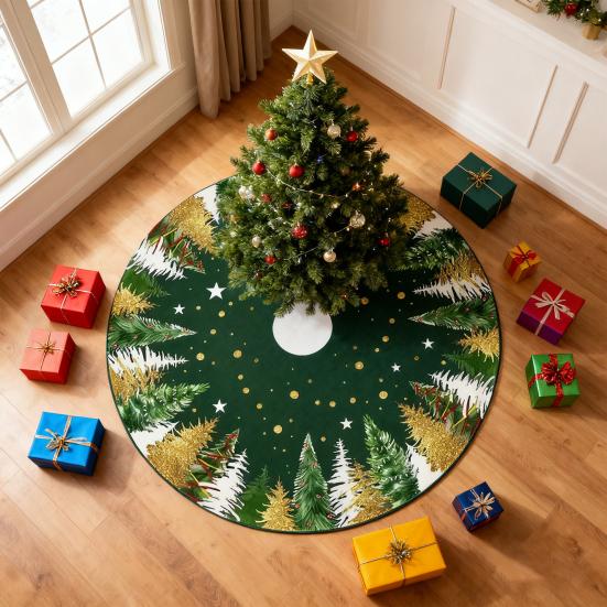 36 Inch Christmas Tree Skirt Cute Snowman/Gnome Rustic Xmas Tree Skirt Winter Holiday Party
