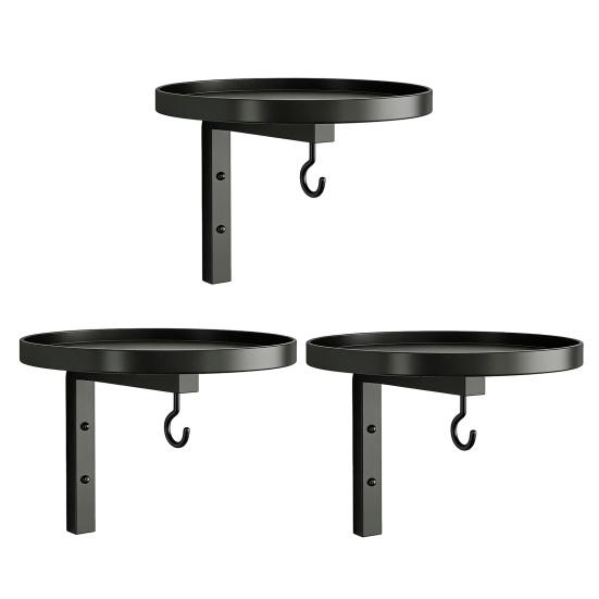 Wall Mounted Bird Bath, Outdoor Bird Bath Tray with Feeder Hook, Metal Bird Bath Tray for Garden Yard Wall Fence Bird Feeder Not Included