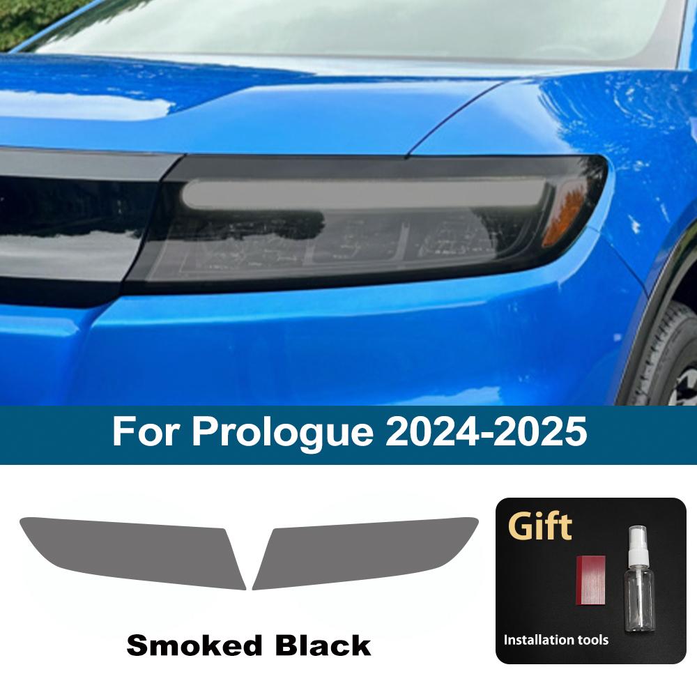 For Honda Prologue 2026-2026 Smoke Black Car Headlight Protective Film TPU PPF Vinyl Wrap Film Pre-cut Anti-Scratch Custom Fit