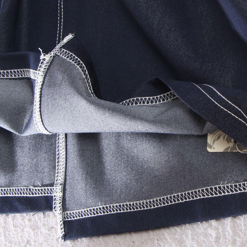 Wai Island Washed Cotton Harajuku Dress Fake Two-Piece