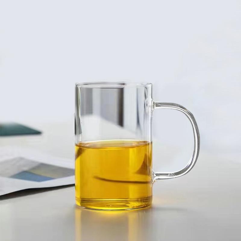 Household Integrated Molding Transparent Glass Double-layer Anti-scalding and Heat Insulation Guanshan Cup Removable Filter Tea Cup