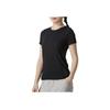 Under Armour Solid Slim Fit Crew Neck Running Sports Short Sleeve T-Shirt Women Tops Black 1375270-001