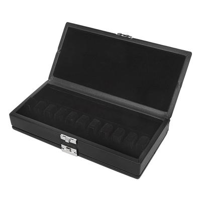 Universelles Schwarzes Leder-Fagott-Rohrblattetui, Platz für 20 Rohrblätter, Feuchtigkeitsdichte Box, Musikerzubehör, 7,87 x 3,68 x 1,77 Zoll
