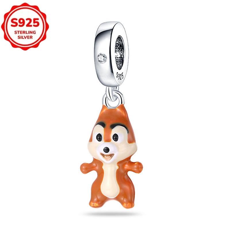 Squirrel Chip Dale Copper Witch Villians Princess Charm Bead For Women Original Bracelet Diy Jewelry Pendant Gift