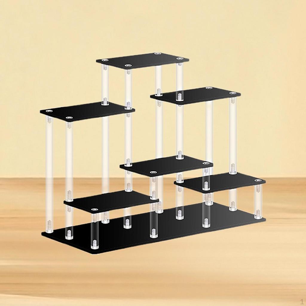 Acrylic Display Riser Stand Showcase Fixtures Elevated Rack Business Living