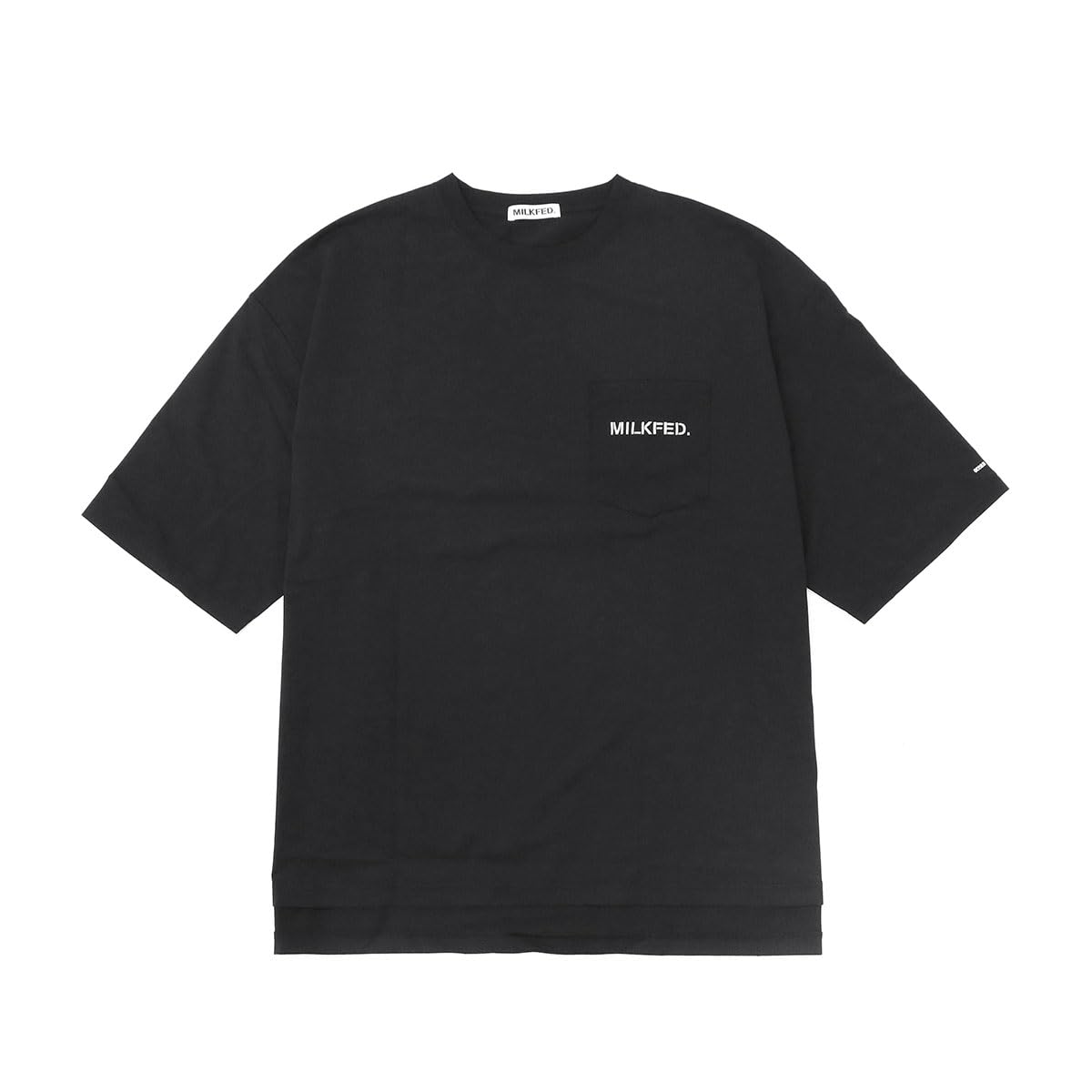 

Milkfed Casual x OP Рашгард с карманом, черная футболка, женская, чёрный