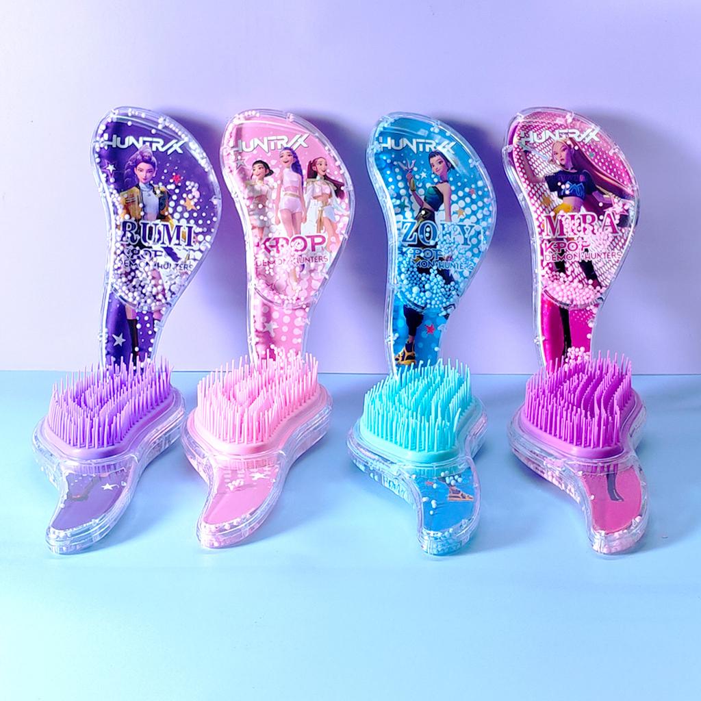  Pettine a Cuscino d'Aria a Tema KPOP Demon Hunters, Spazzola per Capelli Portatile alla Moda per Ragazze Studenti Fan Club Regalo