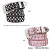Vintage Glittered Belt Jeans Waistband Punk Style Studded Belt Waistband for Street Player Club Party Wear