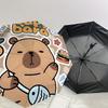 1pc Capybara Kitchen Adventure Umbrella with Plastic Handle,Suitable for All Seasons Home Travel Outdoor UmbrellaDD176