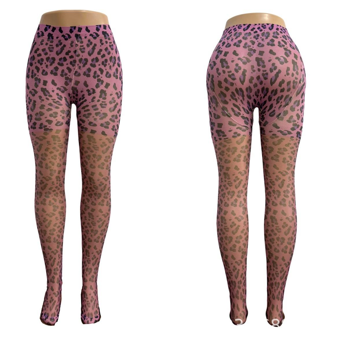 

Leopard print stockings digital printing leopard print stockings extra large size fat MM stockings leggings spring and autumn thin printed pants extra large size [ 45-150kg wear ]