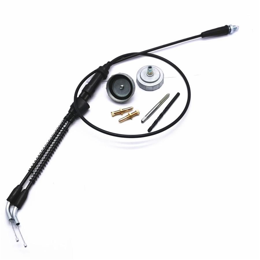 Throttle Cable Removal Eliminator Carb Cap Idle Screws Kit For Yamaha Yfz350 Banshee 1987-2006.