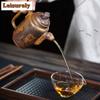111ml Aesthetic Yixing Purple Clay Teapots Handmade Jiquan Pot Raw Ore The Keel Gold Sand Mud Kettle Zisha Tea Set Supplies Gift