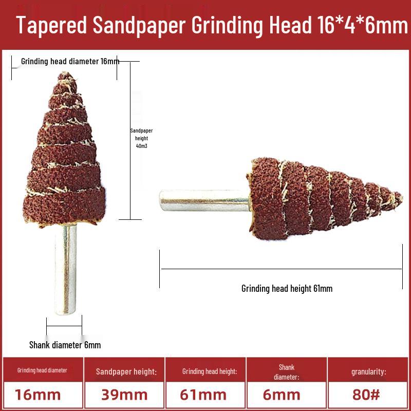 Sanding & Polishing Kit: Handle with Flap Wheel, Disc Sandpaper, Metal Polishing Wheel, Small Conical Flap Head
